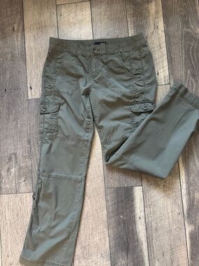 a.n.a Men's Olive Cargo or Capri Pants with Button Pockets
